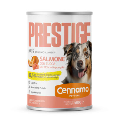 PRESTIGE Dog Paté Salmone gr 400 (6 pz)